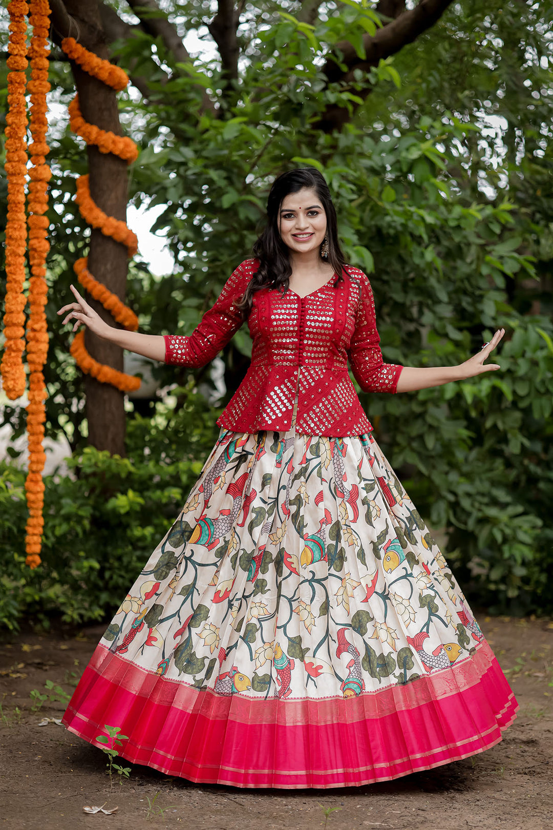 Lehenga Long Skirt With Crop Top And Jacket Amazon Crop Top With