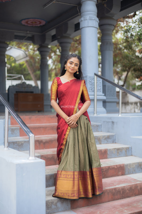 Pin on Half saree