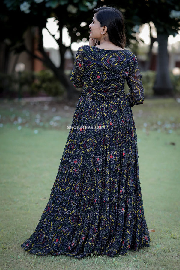 Black long frock on sale suit