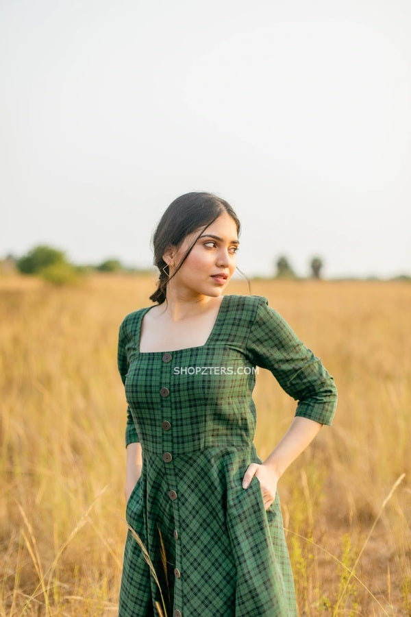 Dark Green Midi Dress