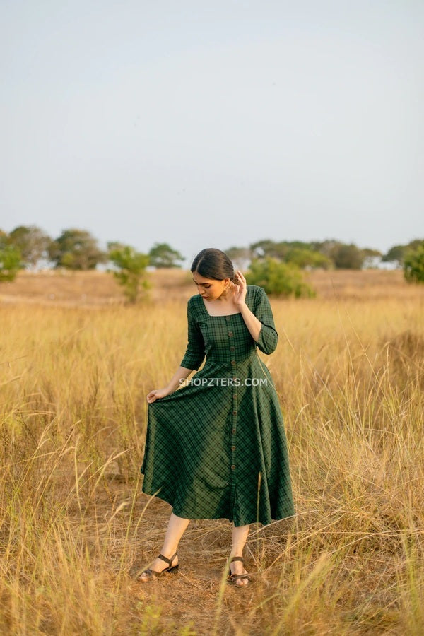 Dark Green Midi Dress