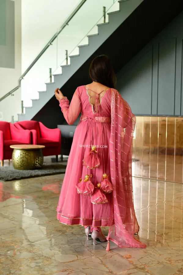 Buy Hamra Organza Handpainted Suit Set online in India at Best Price |  Aachho