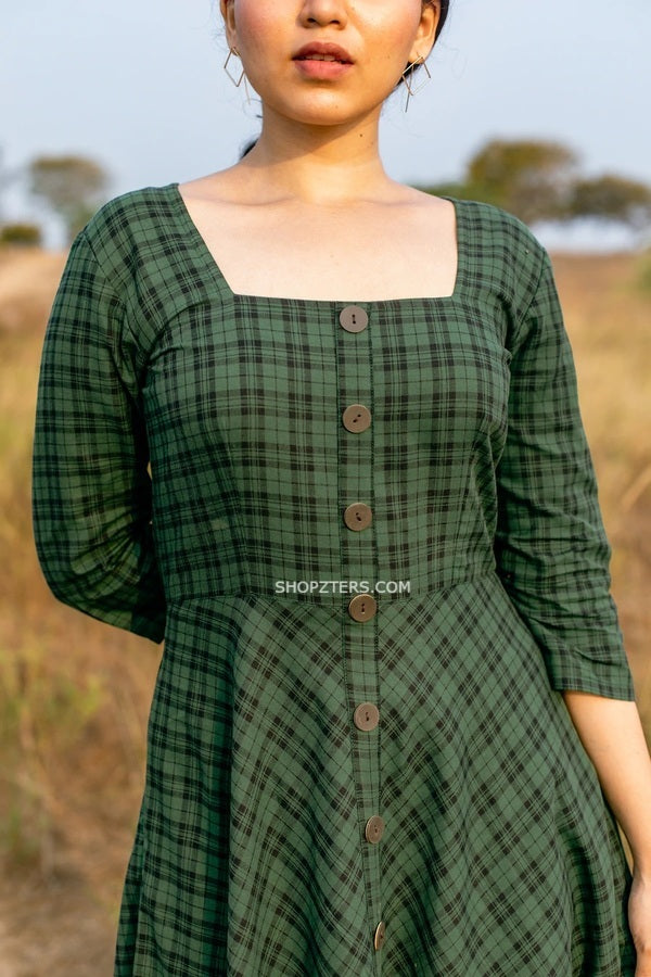Dark Green Midi Dress