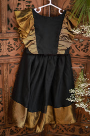 Black Georgette Skirt & Top - Mini