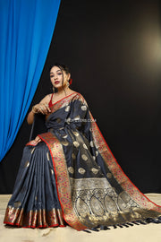 Paithani Dola Silk With Zari Border