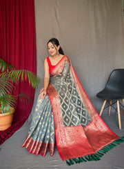 Banarasi Organza Silk Woven Saree