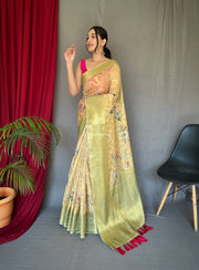 Organza Zari Weaving Saree