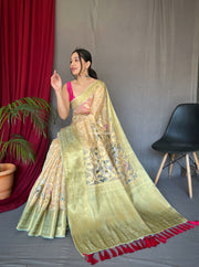 Organza Zari Weaving Saree