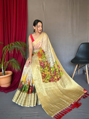 Organza Zari Weaving Saree