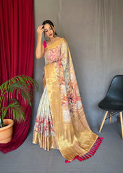 Organza Zari Weaving Saree