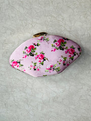 Floral Designed Clutch With Embroidery & Bead Work