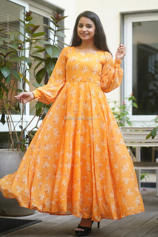 Yellow Floral Print Fit and Flare Maxi Dress Yellow Floral Print Fit and Flare Maxi Dress