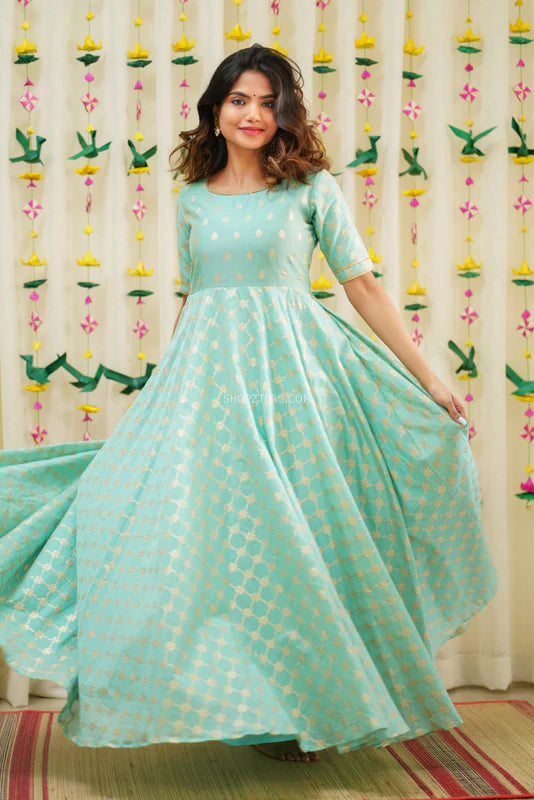 chanderi dress designs Light-Pink Embroidered Chanderi Silk Salwar - Rajnandini