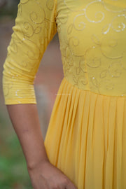 Sunshine Yellow Georgette Dress