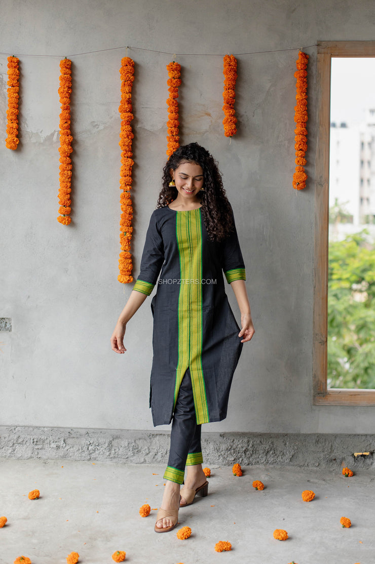 Buy Embroidered Straight Kurta with Pencil Pants Online at Best Prices in  India - JioMart.