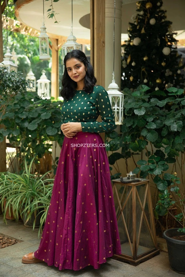 Skirt Bottle Dark Green Lehenga Combination Dark Green Designer