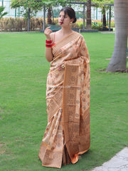 Banarasi Silk Saree With Woven Motifs