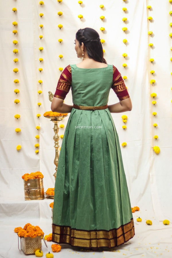 Anarkali dress designs made form silk sarees  Saree Anarkali Dress