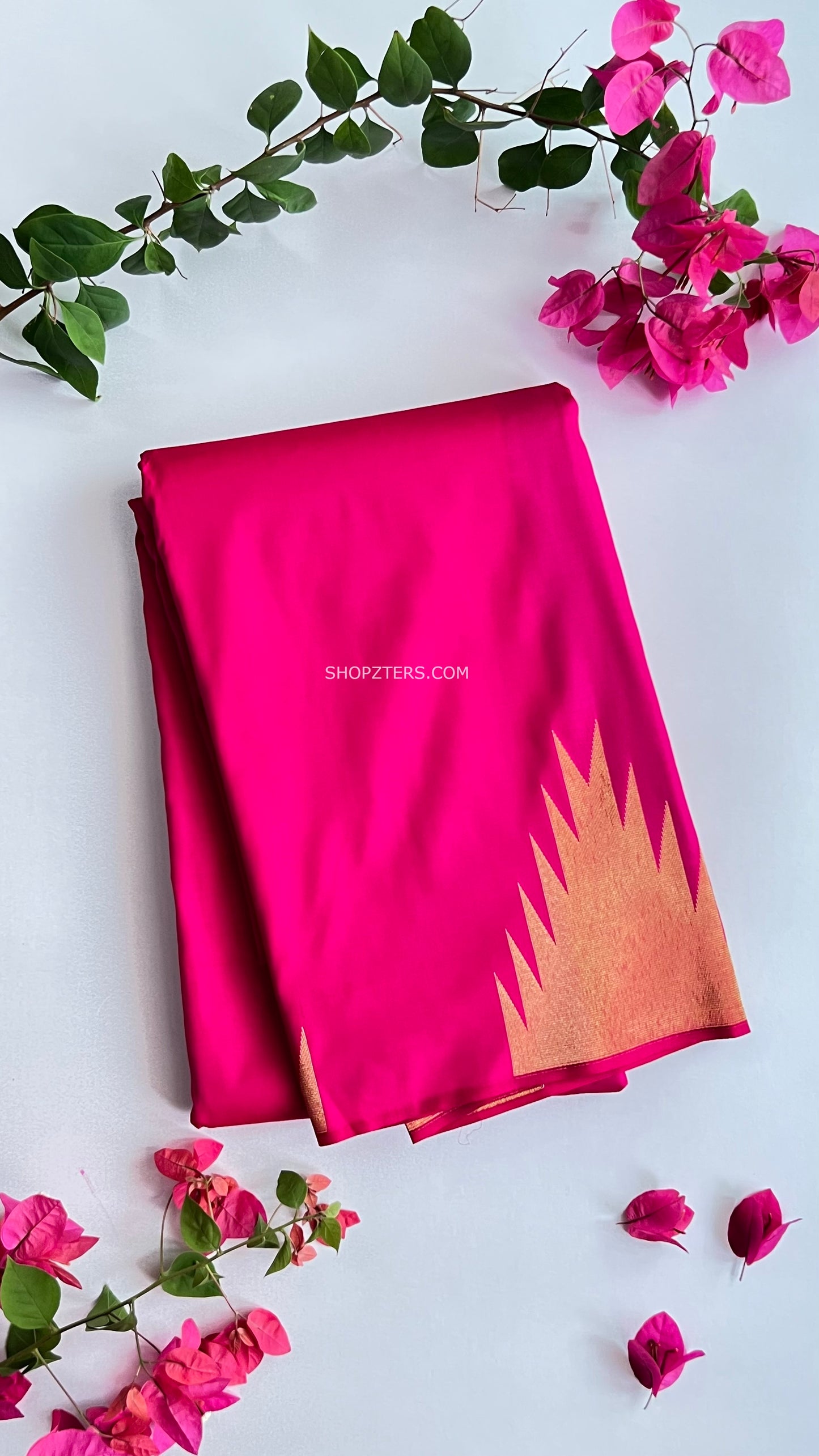 Semi Silk Temple Border Saree