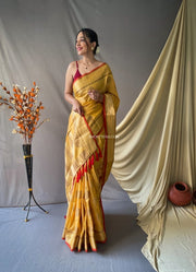 Cotton Sarees With Gold Zari Woven Motifs