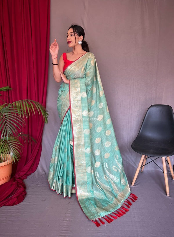 Cotton Silk Woven Saree