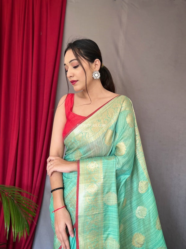 Cotton Silk Woven Saree