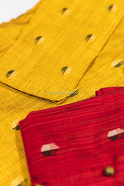 Yellow and Red Cotton Kurta Set