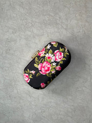 Floral Designed Clutch With Sequence work & Bullet Handle
