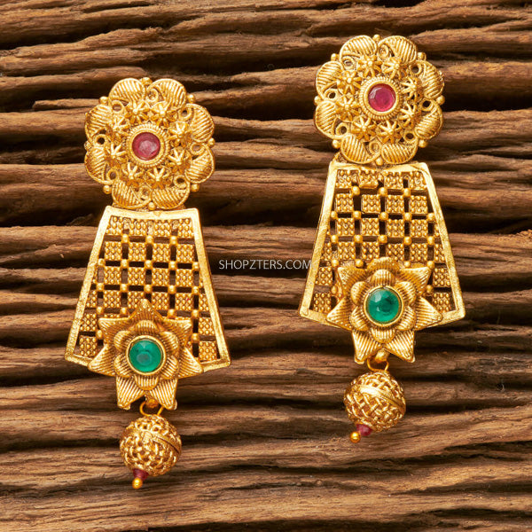 Vihot Jewellery Oxidized Gold plated Alloy Jhumki Traditional SouthIndian  at Rs 65/pair | Gold Plated Earring in Rajkot | ID: 24619138312