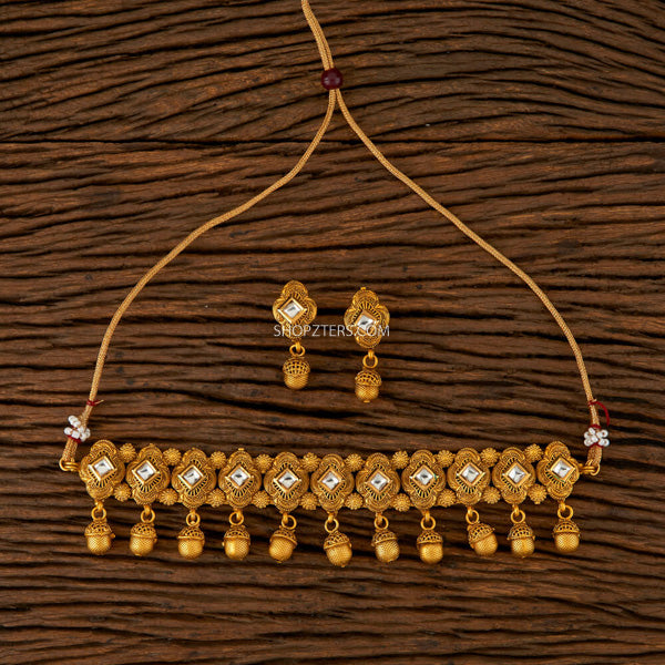 Buy Necklaces Online | Ridhissimi Antique Choker from Indeevari