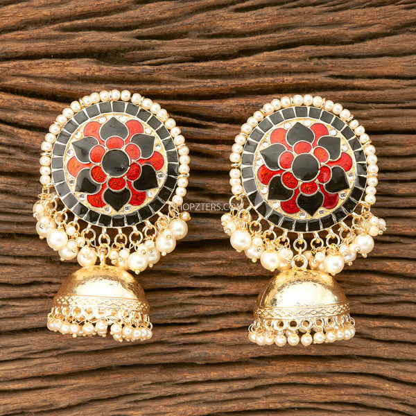 Black And Red Jhumka