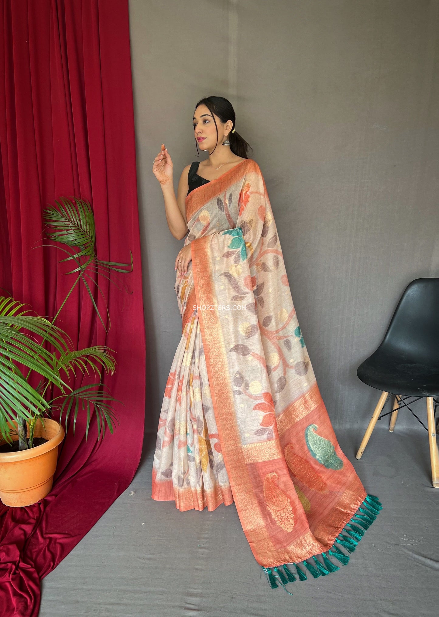 Chanderi Banarasi Silk Saree