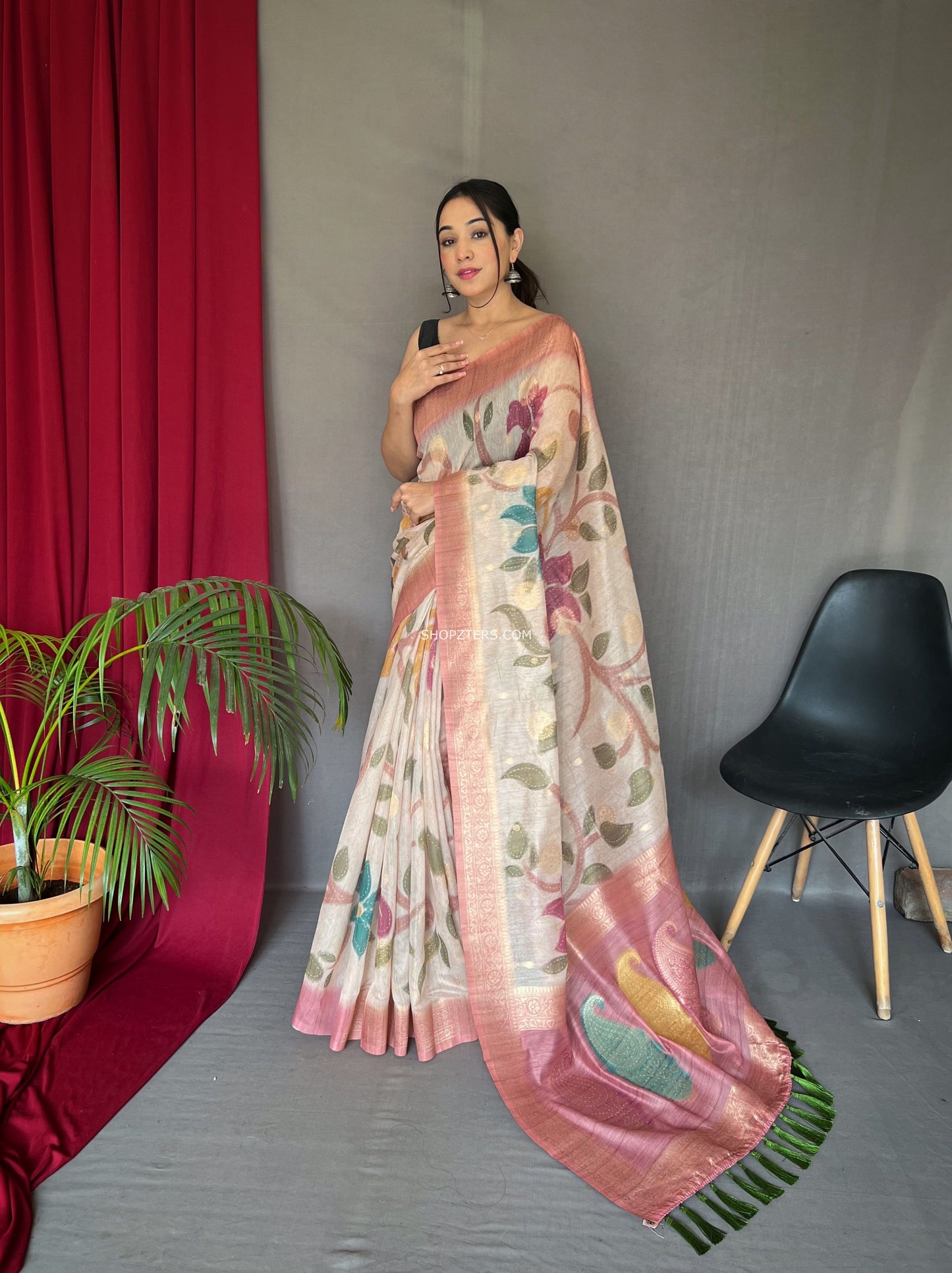 Chanderi Banarasi Silk Saree