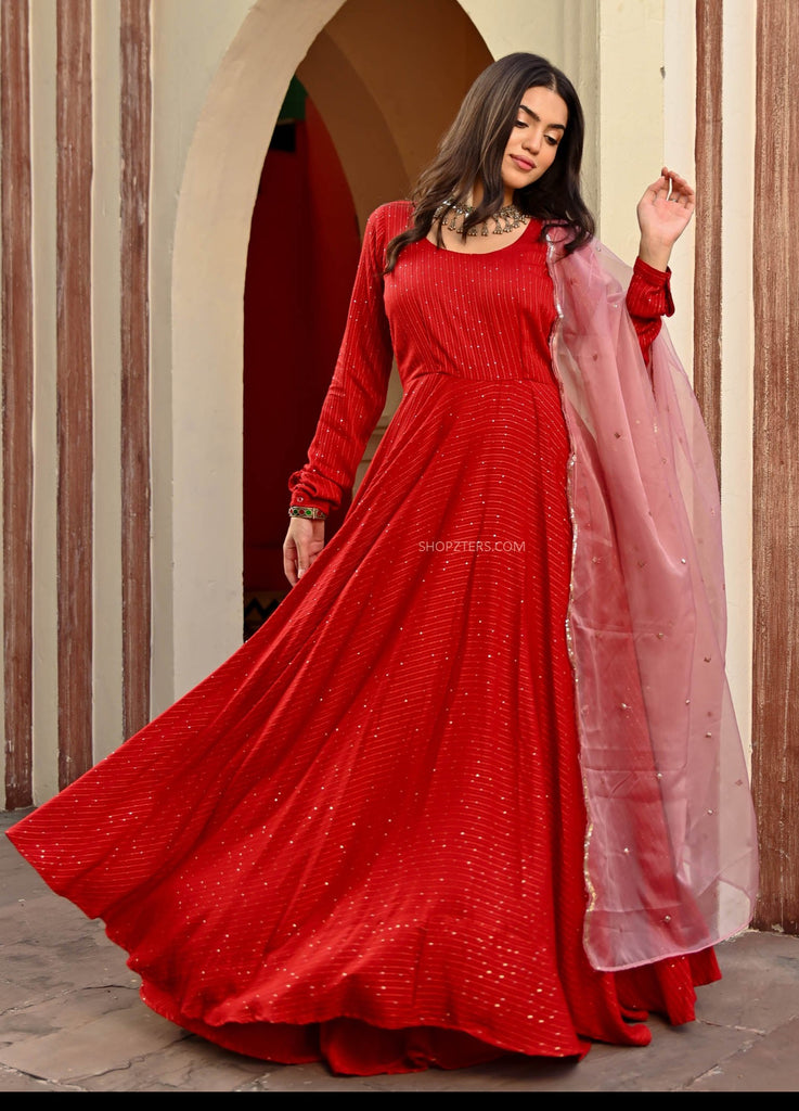 Black Designer Heavy Embroidered Wedding Anarkali Suit | Saira's Boutique