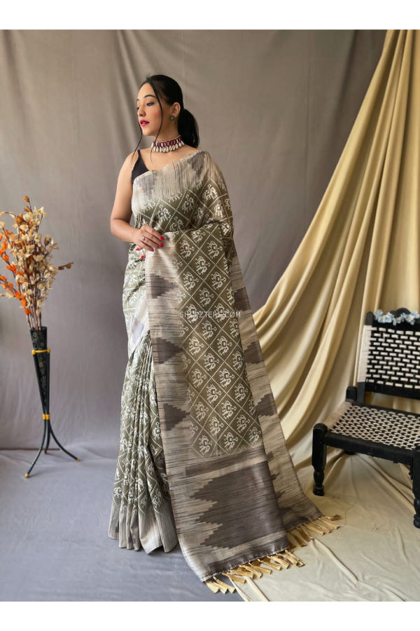 Bhagalpuri Cotton Silk Sarees with Patola Prints