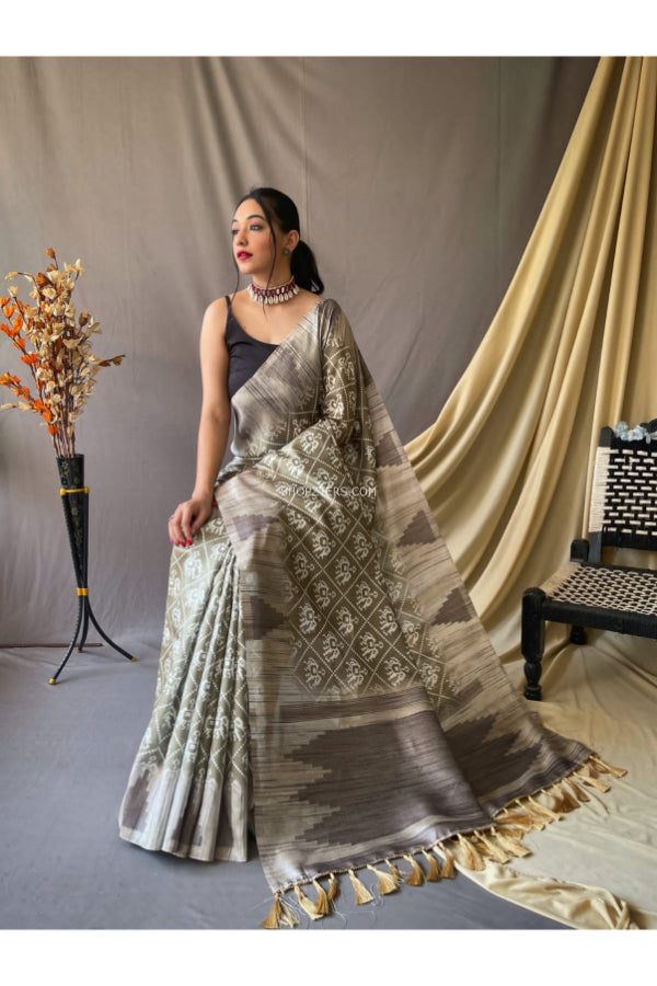 Bhagalpuri Cotton Silk Sarees with Patola Prints