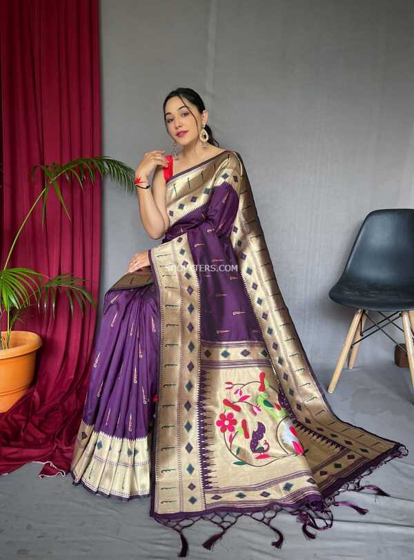Top 202+ two colour combination silk saree latest