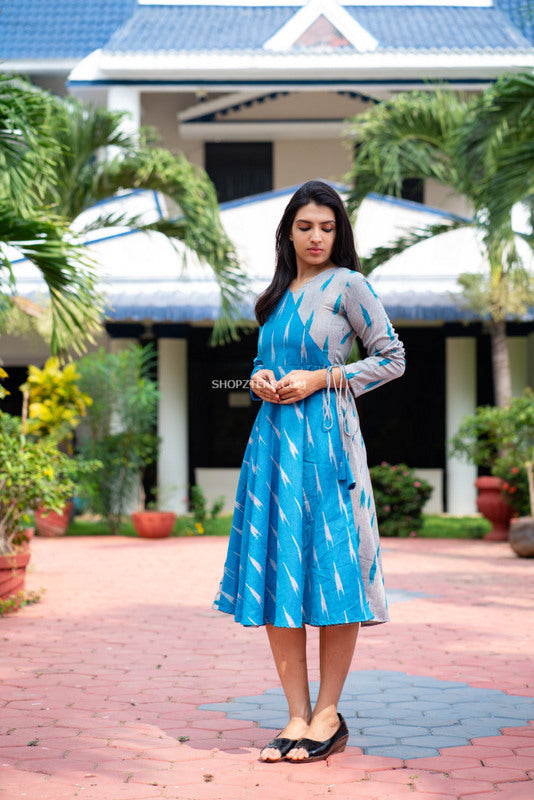 ikkat cotton dress Buy Ailee Ikkat Dress With Cotton Print For Women L