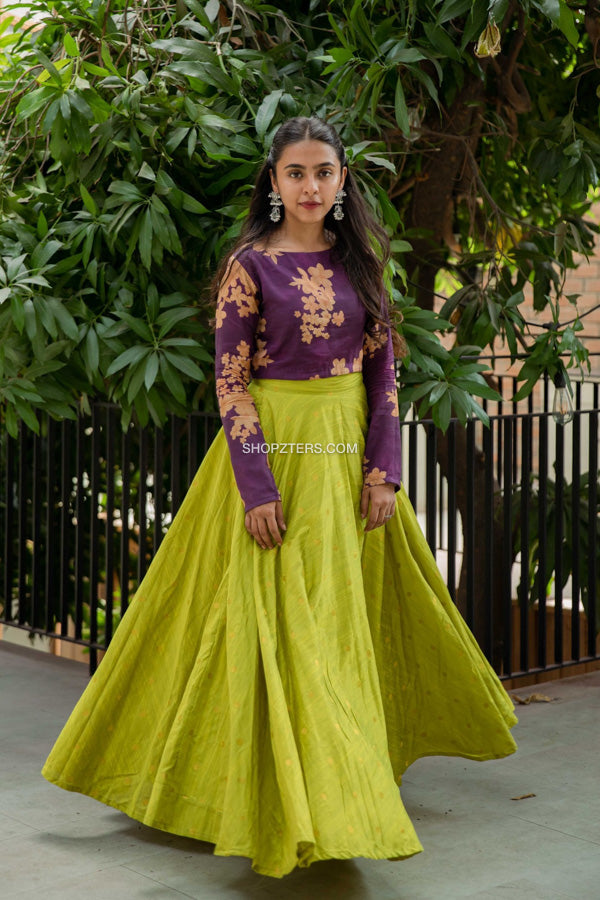 green skirt and yellow top